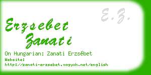 erzsebet zanati business card