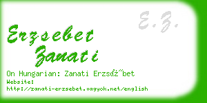 erzsebet zanati business card